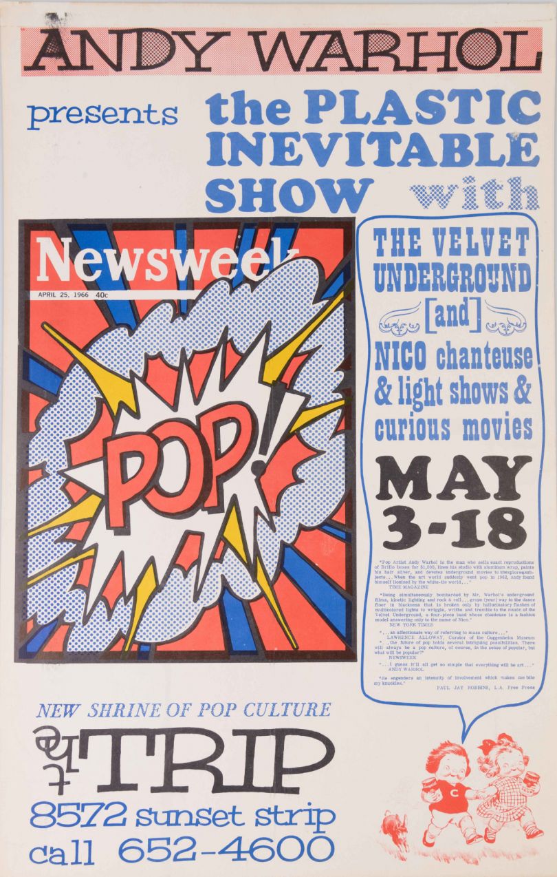 The Trip featuring Andy Warhol's Exploding Plastic Inevitable; an early show by the Velvet Underground (1966). Not for sale.