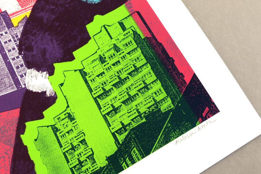 Melissa North's vibrant and eye-catching screen prints bring the urban jungle to life