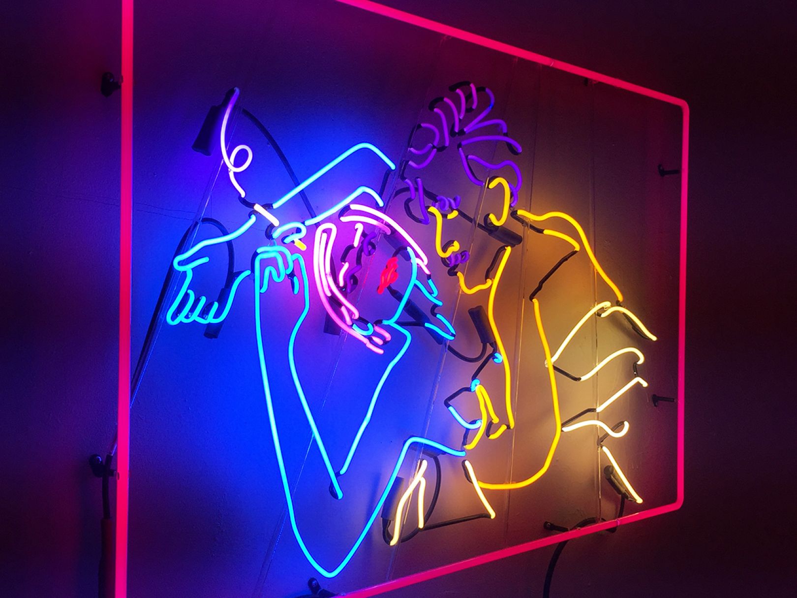 Kate Hush. describing her neon light artworks... 