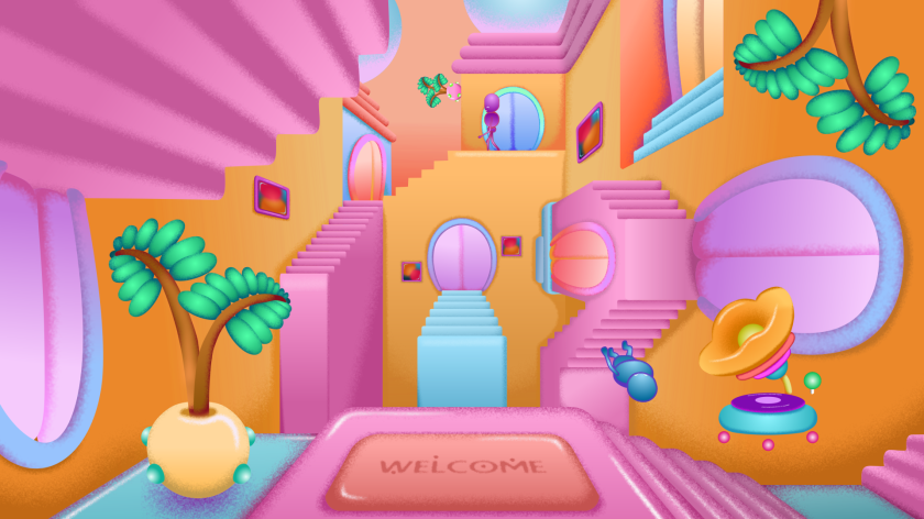 Tangerine Light: animator Stephen Smith creates an outer space guest house for Moon Panda's latest music video