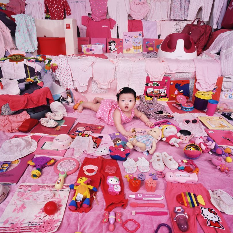The Pink Project I – Jiwon (K) and Her Pink Things, Seoul, South Korea, Light jet Print, 2014 © JeongMee Yoon
