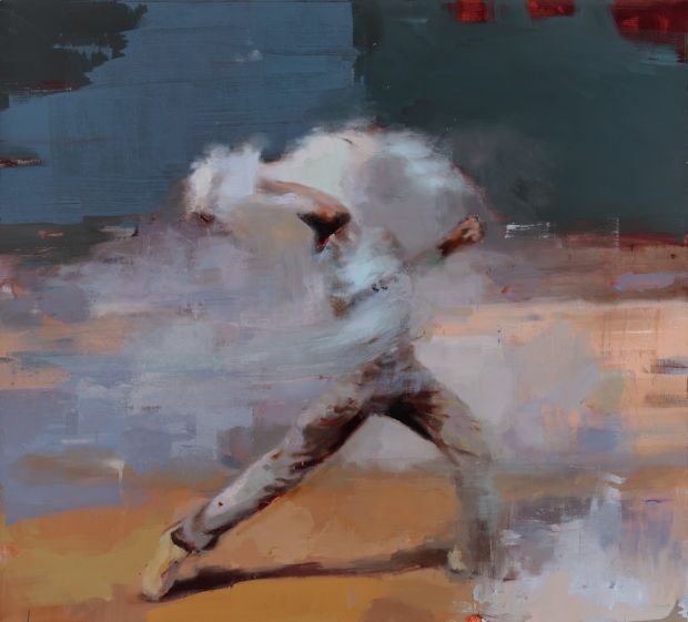 Thrower #2, Oil on Canvas © Jérôme Lagarrigue. All images courtesy of the artist and gallery.