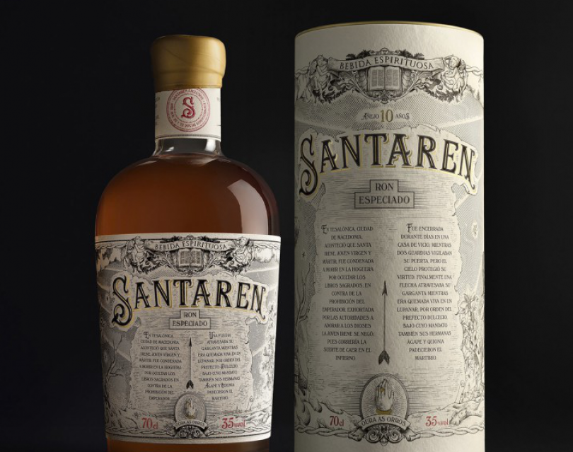 Santaren Rum Bottle by Estudio Maba, winner in the Packaging Design Category, 2017-2018.