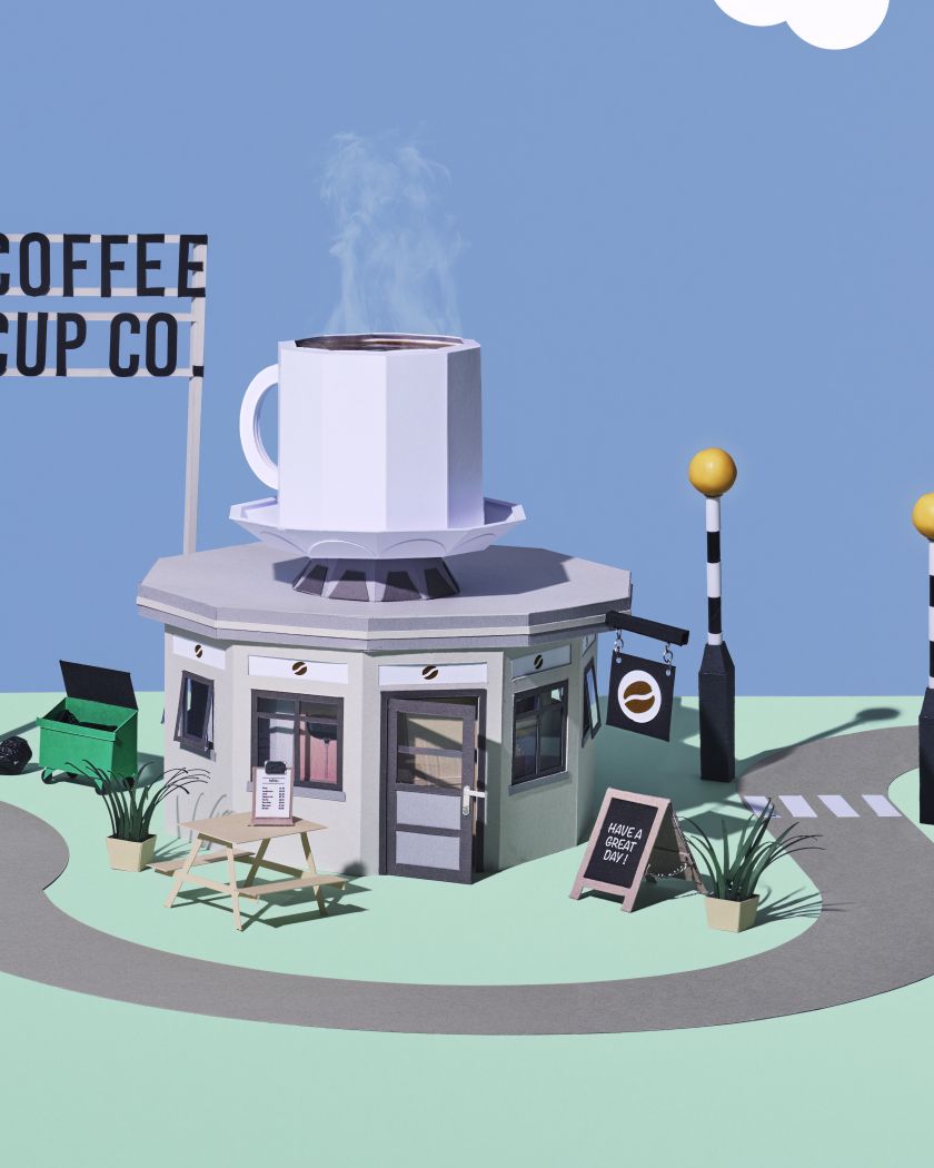 Paperville: Food meets paper craft in this adorable series of miniature Duck buildings