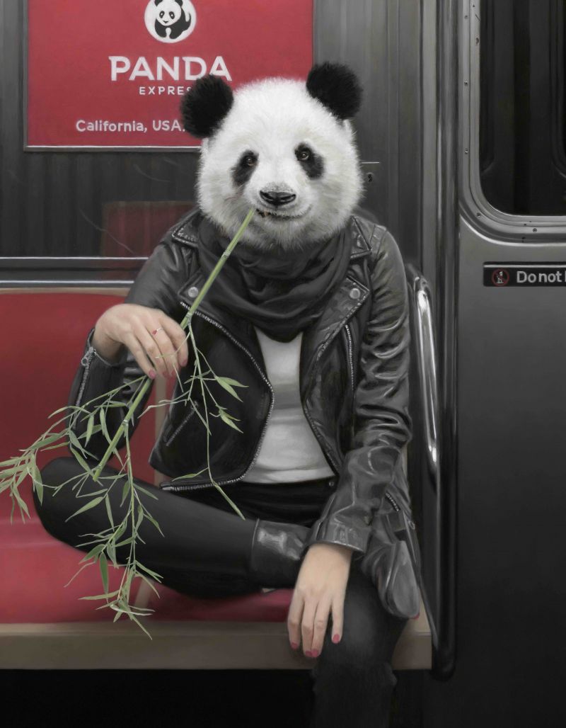 Passengers: Paintings by Matthew Grabelsky of half-human, half-animal ...