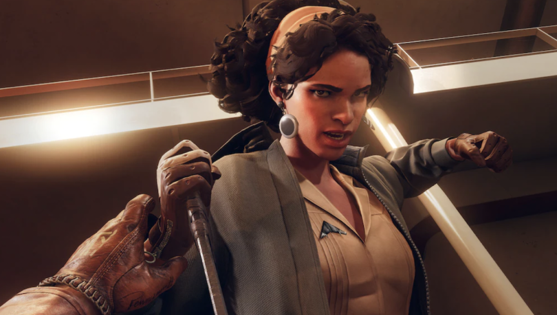 Deathloop, a first-person shooter features two black protagonists - Colt and Juliana.  Image: Arcane.