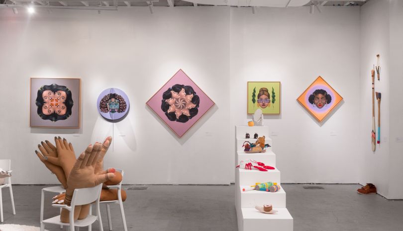 First exhibition in NYC’s Lower East Side with Mimi O Chun, photo by Paul Trillo, 2018