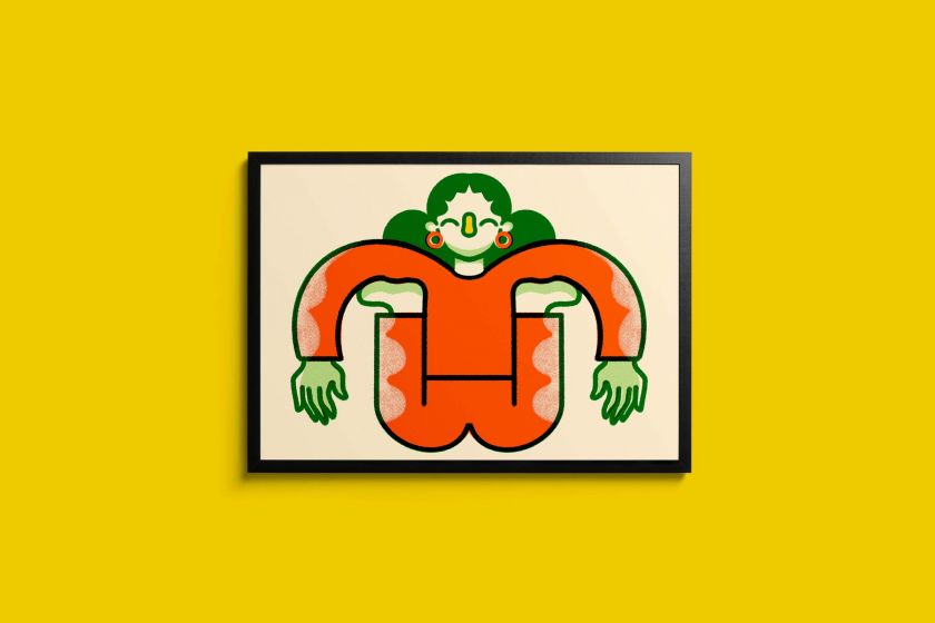 Happy Pose by Wendy Wong, available exclusively via the Creative Boom Shop