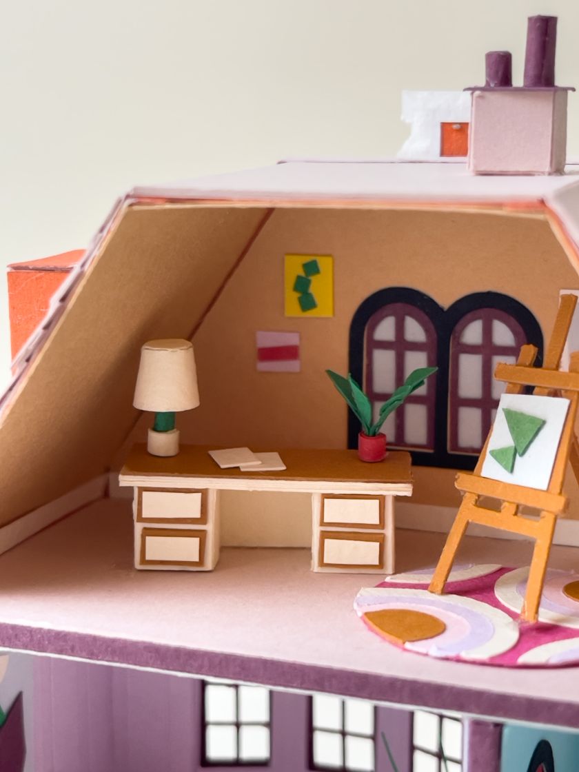 Take a tour of Adrian & Gidi's tiny paper dollhouse passion project