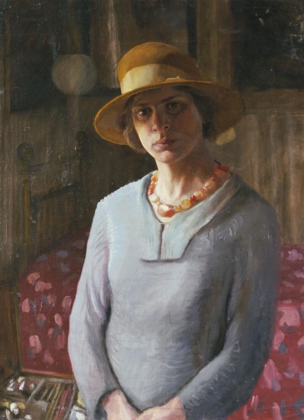 Hilda Carline, Self-Portrait, 1923, Oil on canvas, 74.9 x 57.8 © Estate Hilda Carline & DACS, London. Courtesy Tate