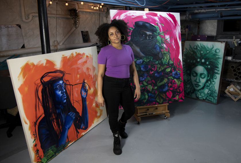 Tabitha Whitley in her studio. Photo by Jamin Cooke