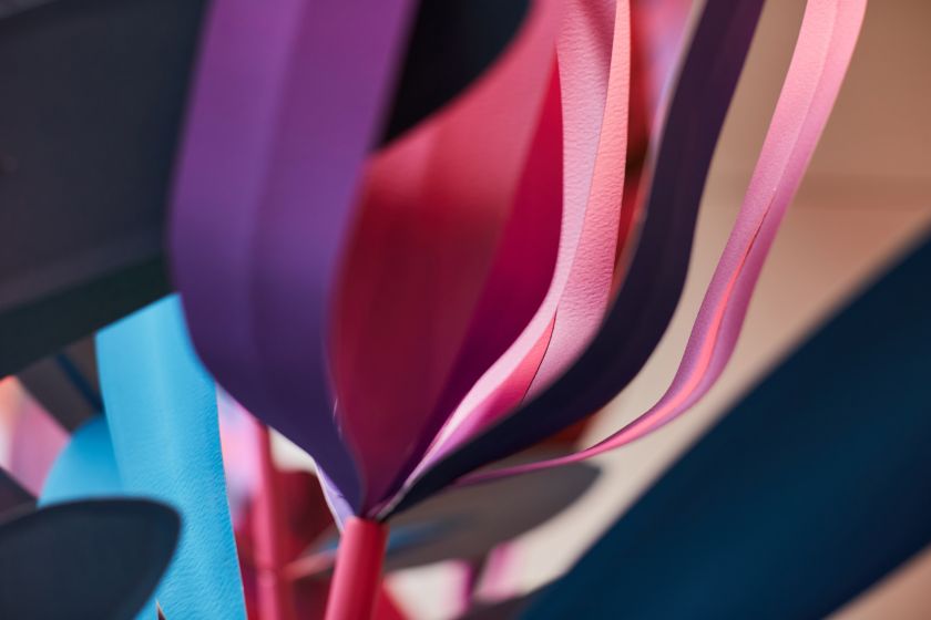Caroline Byrne's bold and colourful installation for Self Space is a papercraft triumph