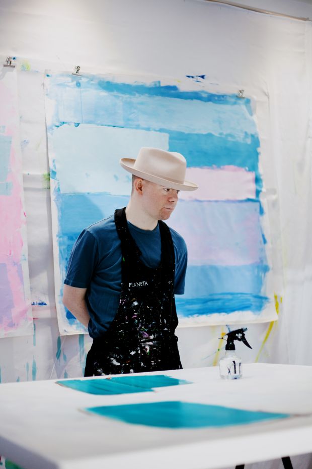 Charlie French in his studio