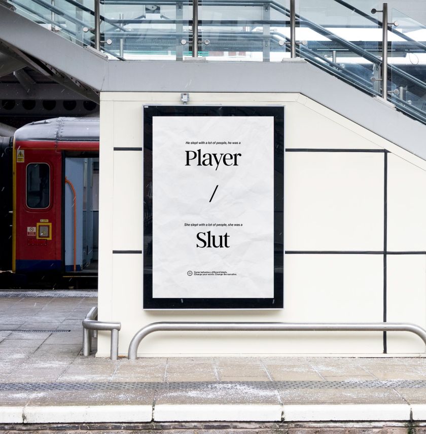 New posters by CPB London highlight the sexist double standards in the words we use