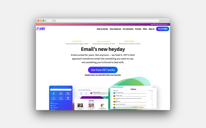 [Hey](https://www.hey.com/) for a slick email service