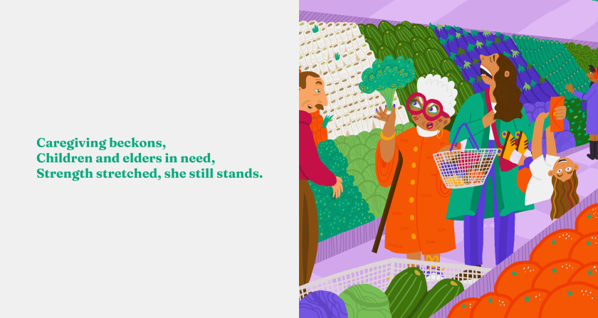 Illustrator Justyna Green confronts the issues facing women in a series of ChatGPT-generated haikus
