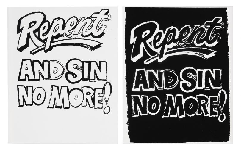 Repent, and Sin No More! (Positive and Negative), Andy Warhol 1985-86 © 2020 The Andy Warhol Foundation for the Visual Arts, Inc. / Licensed by DACS, London