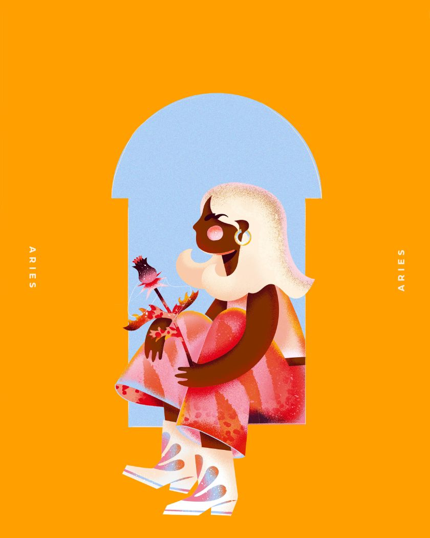 Erin Ruane explores the characters of the Zodiac in her beautifully designed illustrations
