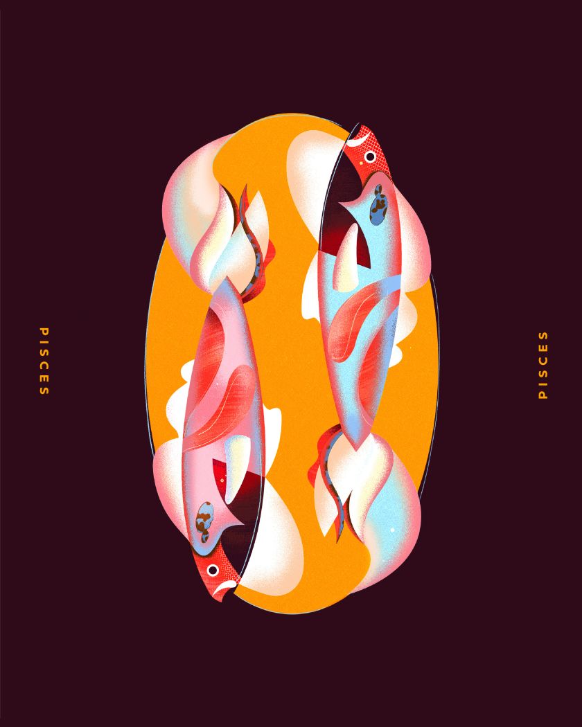 Erin Ruane explores the characters of the Zodiac in her beautifully designed illustrations