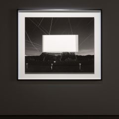 Installation view of Hiroshi Sugimoto, Theatre series. Gelatin silver print. Photo: Mark Blower. Courtesy the artist and the Hayward Gallery.