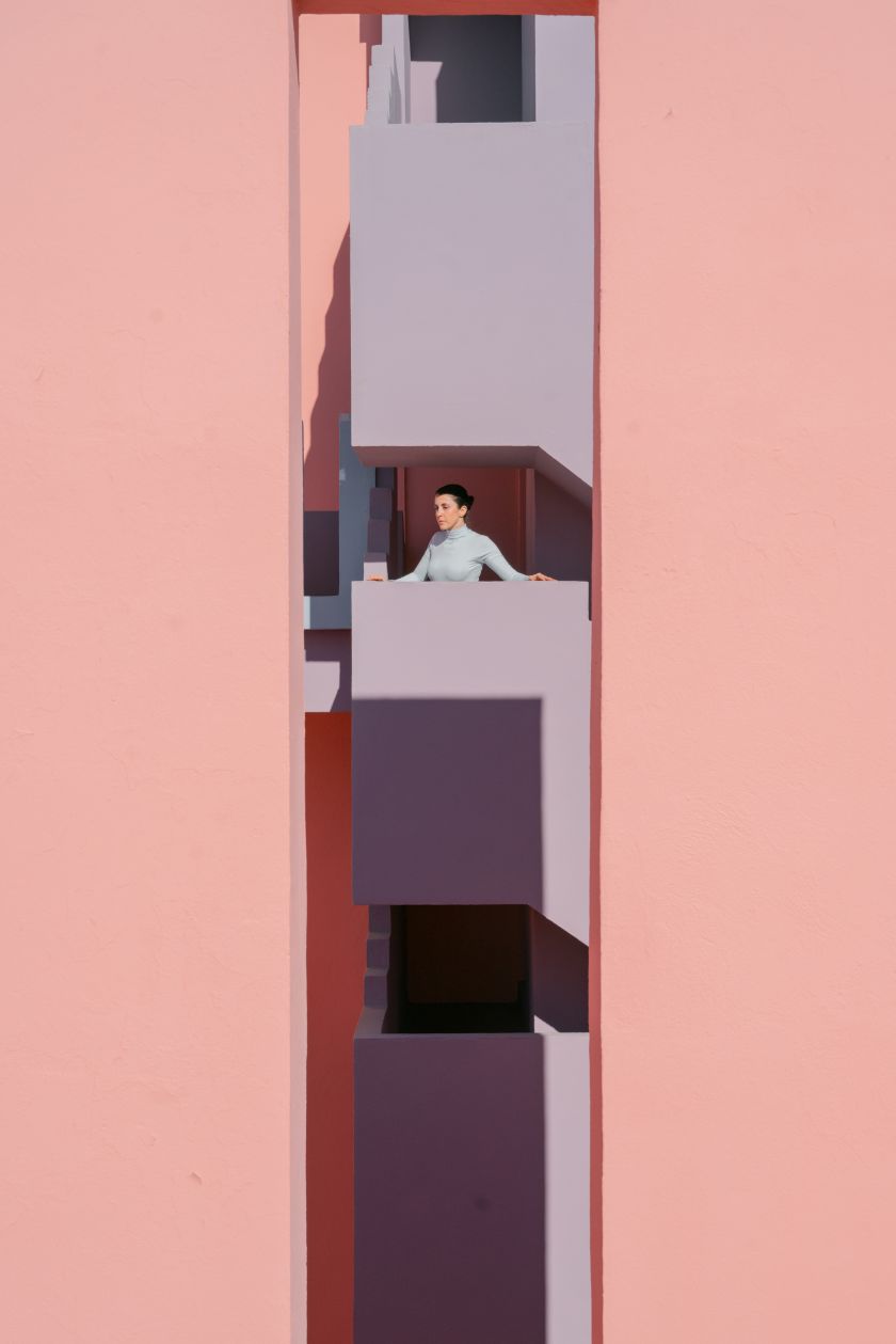Photographer Helin Bereket subverts and adapts to La Muralla Roja in stunning new self portrait series