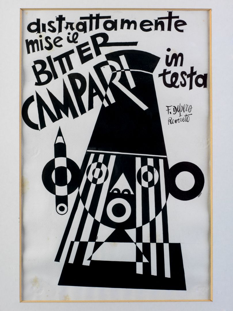 Bitter Campari Cappiello Poster Fine Art Quadro Stampa su Pannello in Legno mdf 