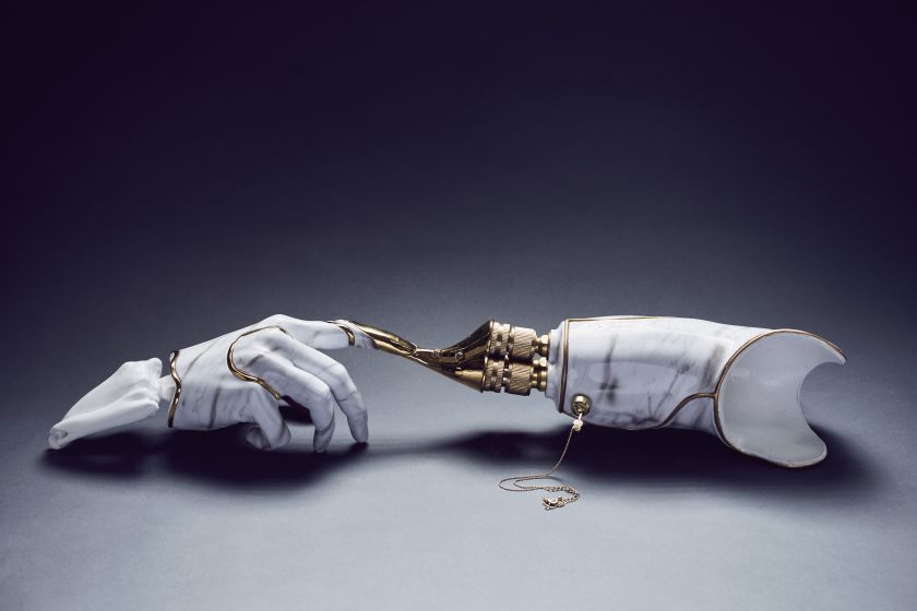 The Alternative Limb Project was founded by Sophie de Oliveira Barata, using the unique medium of prosthetics to create highly stylised wearable art pieces. Photo by Alun Callendar.