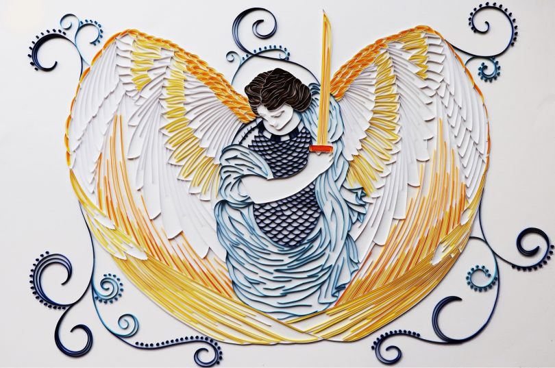 Archangel Michael by Niamh Faherty. A' Design Award Winner in the Arts, Crafts and Ready-Made Design Category, 2019-2020.