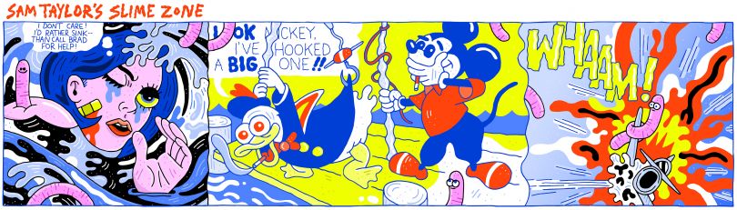 Lichtenstein - for my comic strip, Slime Zone, in NME