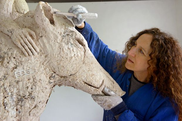 Sophie Ryder in the studio | Photography © Anne Purkiss