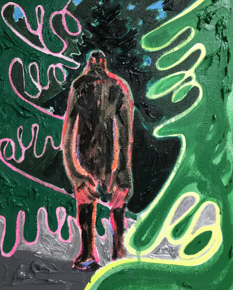 Kim Dorland, 'Self Portrait' (2017), Oil and Pastel on Linen, 20x16in