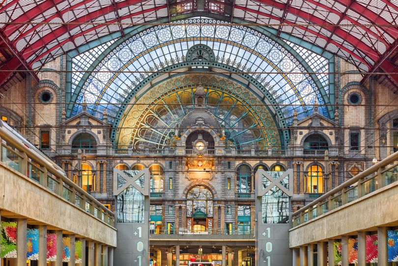 Interior of Antwerp central railway station, Belgium, Adobe Stock