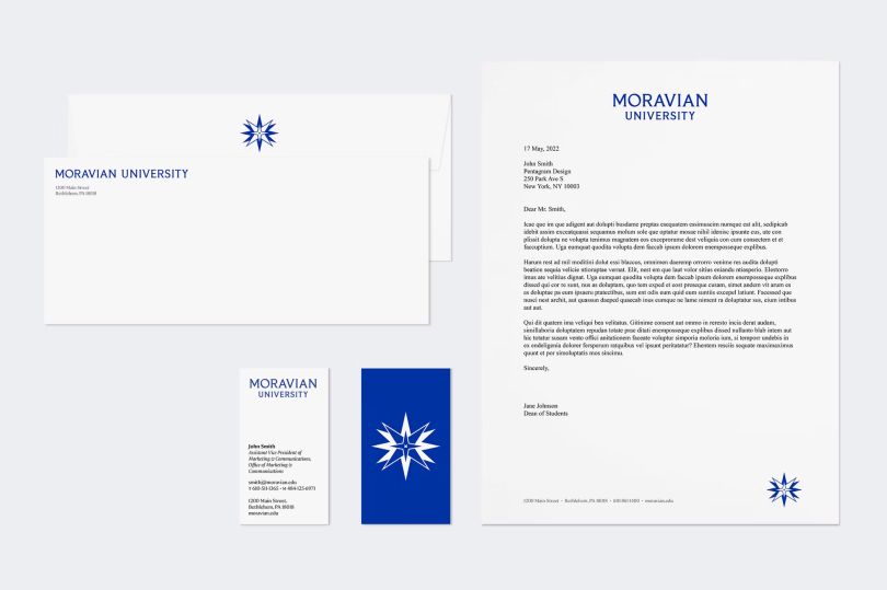 Janny worked closely with Luke Hayman on the Moravian University brand identity