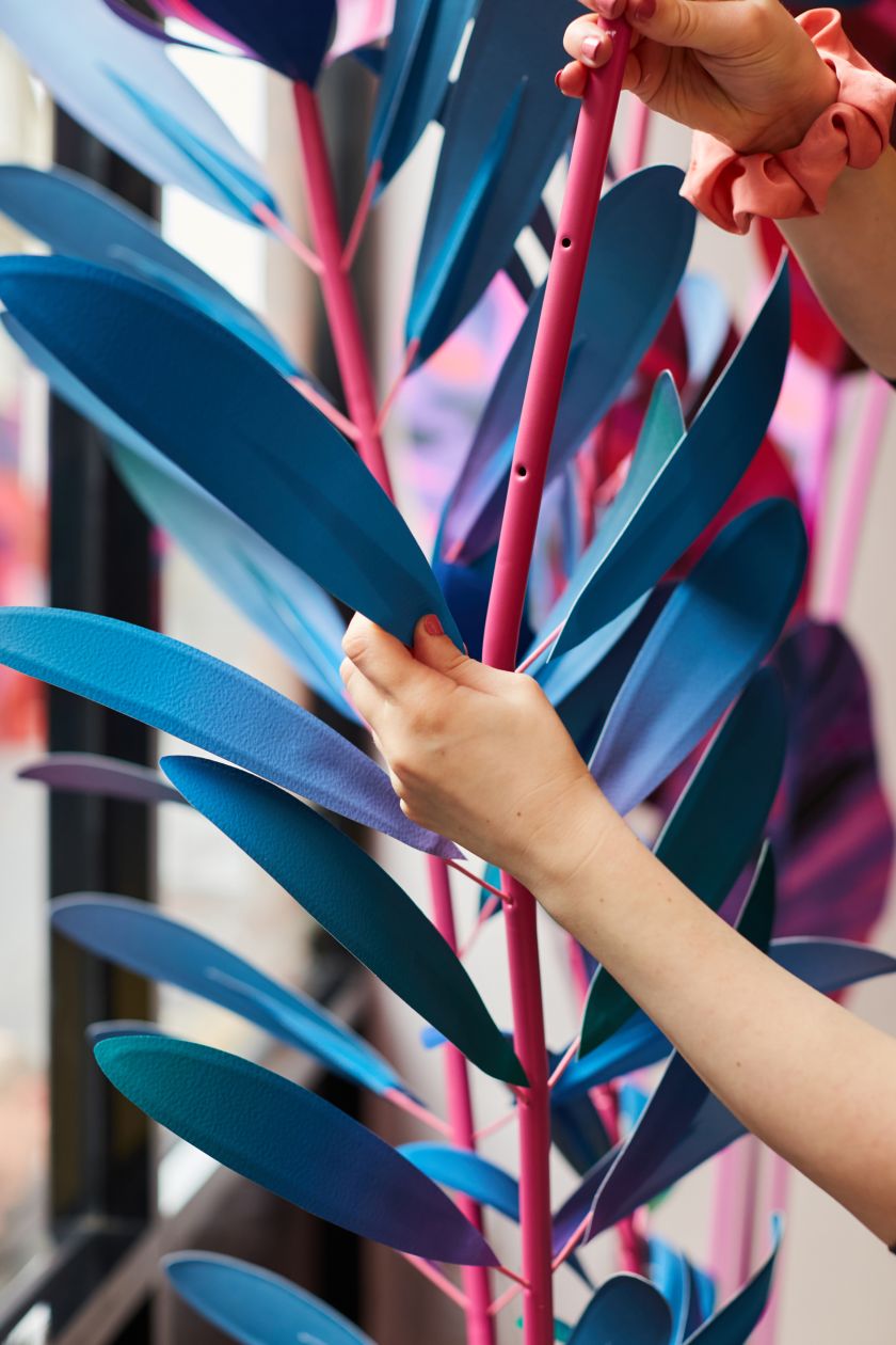 Caroline Byrne's bold and colourful installation for Self Space is a papercraft triumph