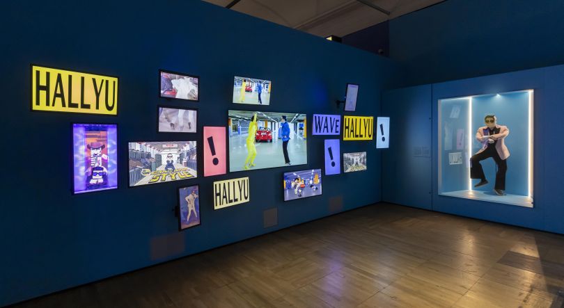 Installation image, Hallyu! The Korean Wave at the V&A Ⓒ Victoria and Albert Museum, London