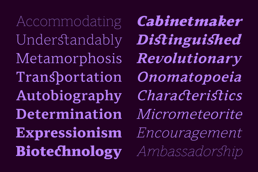 A 'functional and cheerful' new serif type family that tips its hat to the Dutch masters