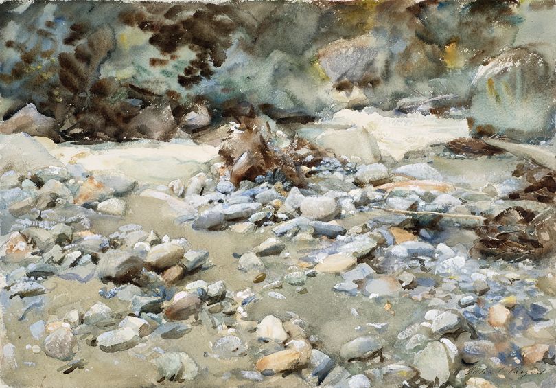 John Singer Sargent, Bed of a Torrent, c. 1904, watercolour on paper, over preliminary pencil, 36 x 51 cm, Royal Watercolour Society, London. Image © Justin Piperger