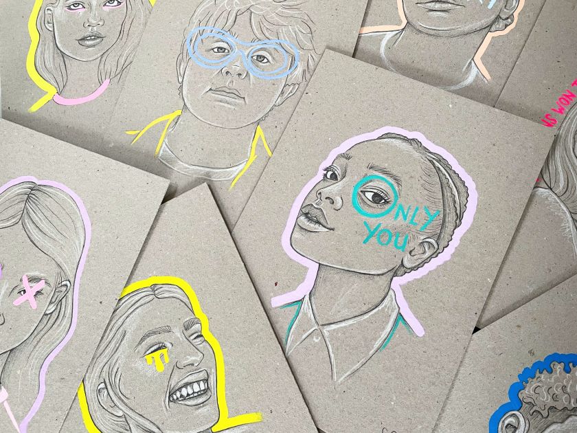 Artist Sarah Peters pushes the boundaries of her style with her 50 Faces Challenge