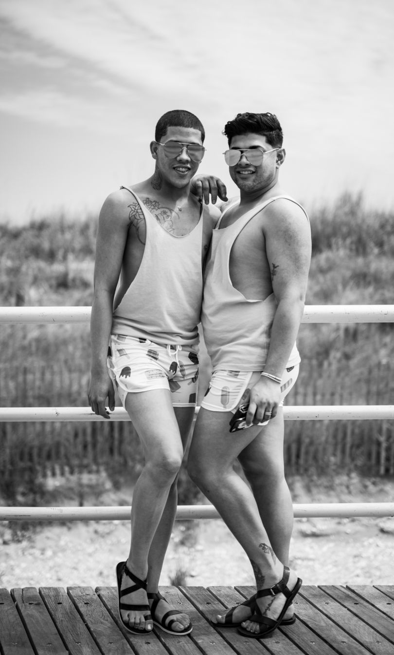 Boyfriends Christian and Nelson from Puerto Rico visiting the Boardwalk. May 2019. © Timothy Roberts