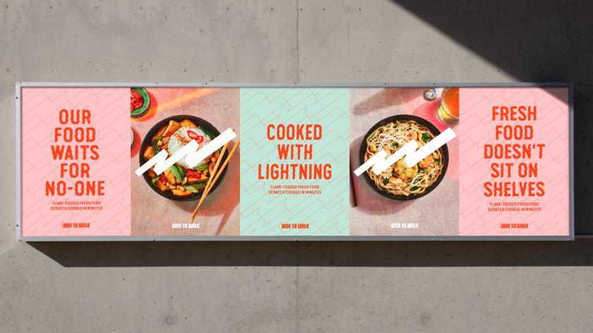 Without rebrands Wok to Walk to highlight the lightening bolt speed of quality fast food