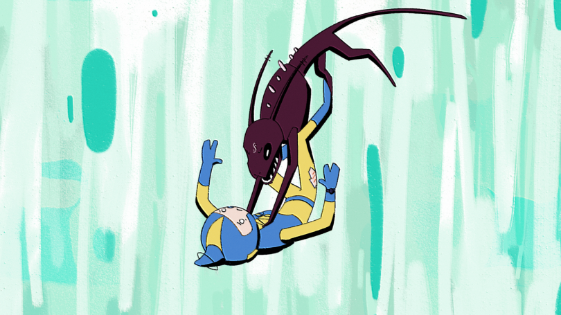 Escape Velocity tells the story of a spaceman wrestling with a wild beast