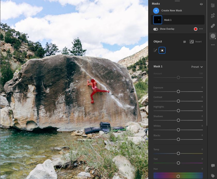Select Object in Lightroom