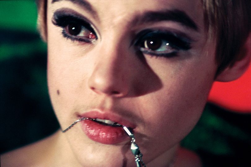‘Edie Sedgwick with Chain’, The Factory, New York, 1966. © Nat Finkelstein Estate