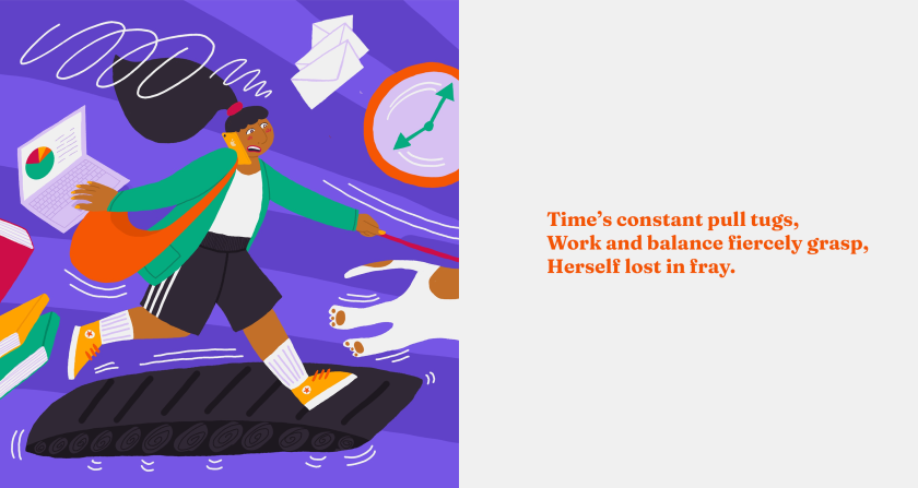 Illustrator Justyna Green confronts the issues facing women in a series of ChatGPT-generated haikus