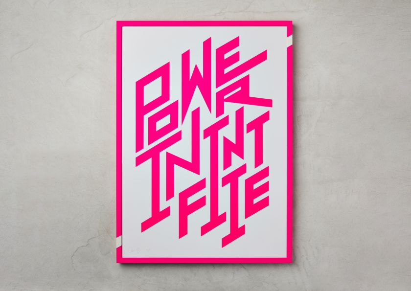 Power Infinite screen print by Dotto Studio