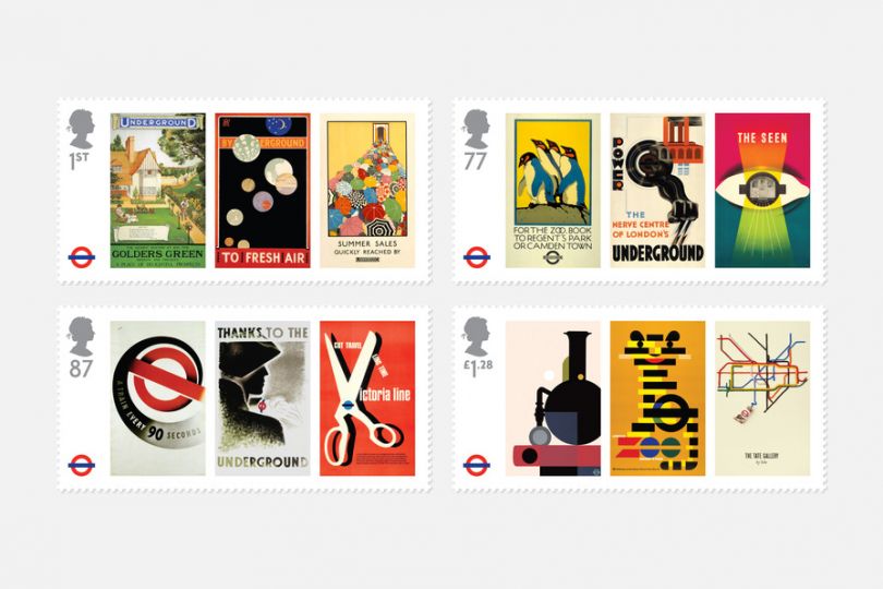 Royal Mail 150 years of the London Underground stamp set