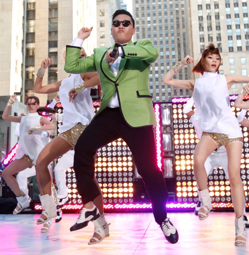 PSY performs Gangnam Style, on TODAY, 2012, New York, USA. Courtesy of Jason Decrow, Invision, AP, Shutterstock