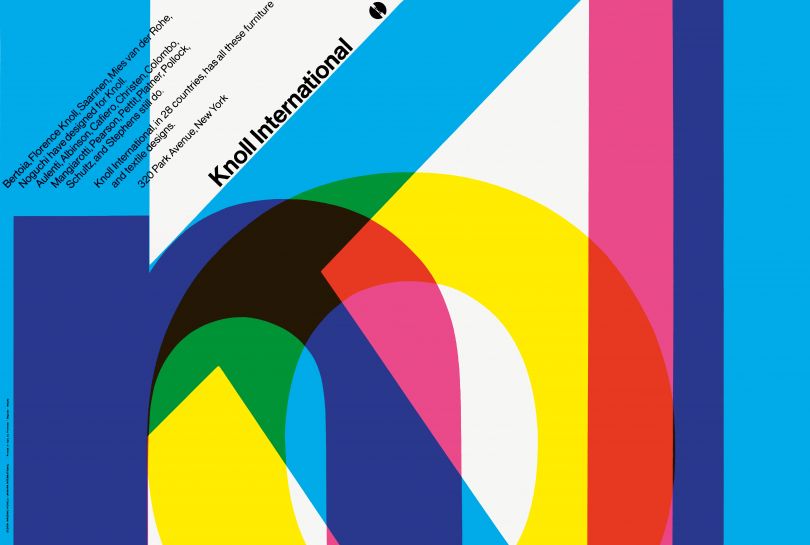 Knoll International, poster, United States, 1967 Design: Vignelli Associates (United States)