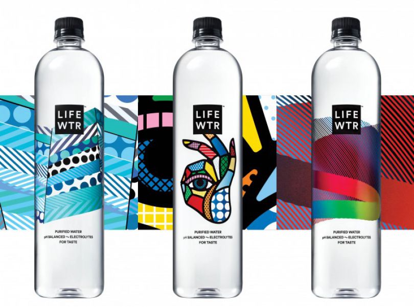 Lifewtr Series 1 Bottle Graphics by Pepsico Design & Innovation, winner in the Packaging Design Category, 2016-2017.