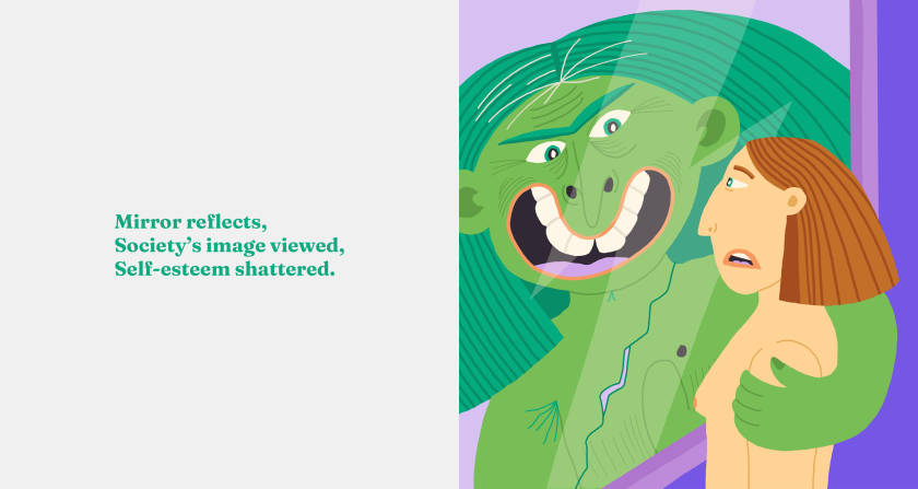 Illustrator Justyna Green confronts the issues facing women in a series of ChatGPT-generated haikus